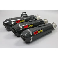 51mm motorcycle exhaust tail pipe with muffler carbon fiber 470mm exhaust system modified for atv street bike