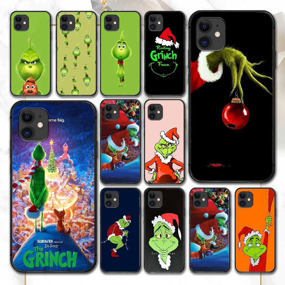 

Grinch How the Stole Christmas Phone Case For IPhone 4 4s 5 5S SE 5C 6 6S 7 8 Plus X XS XR 11 12 Mini Pro Max 2020 black Cover