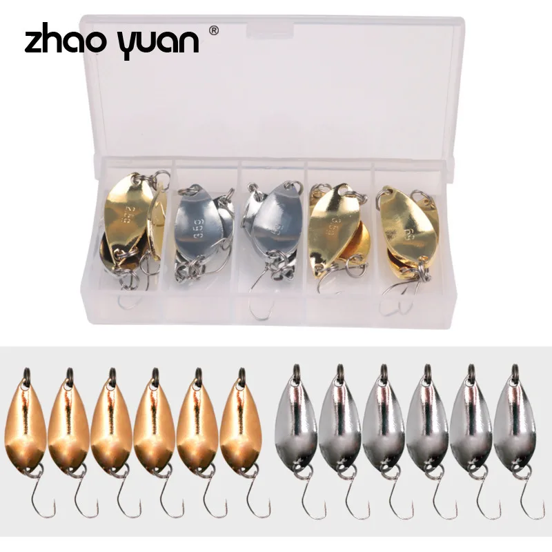 5 шт./лот набор рыболовных приманок металлическая Спиннер ложка жесткие приманки