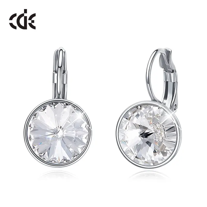 

CDE Fashion Women Drop Earrings Minimalist Bohemian Style Colorful Crystals Round Charm Earrings Jewellery