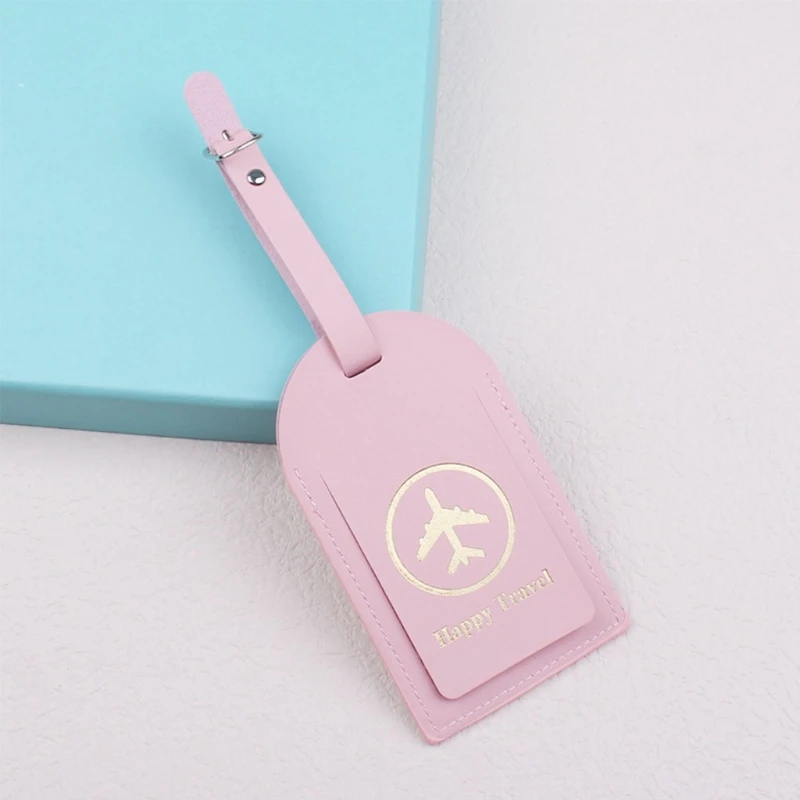 

Счастливая дорожная сумка для багажа из искусственной кожи, бирки для чемодана, защита конфиденциальности, портативные сумки, этикетки для ...