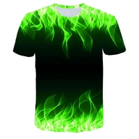 fashion summer t shirt men green flame printing mens t shirts breathable streetwear fitness %c2%b7short sleeve printing t shirt men