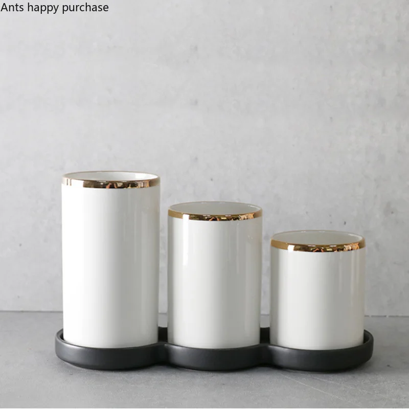 Золотая Трассировка керамическая корзина для палочек товары дома кухни