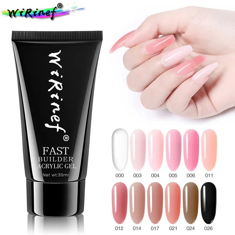 Полигель WiRinef для наращивания ногтей УФ гель Быстросохнущий дизайн Длинный