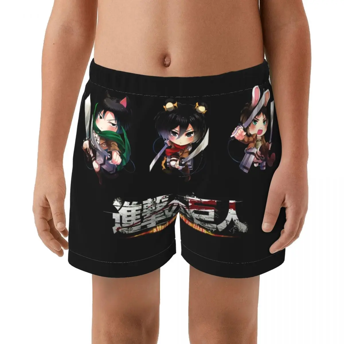 

Эластичный купальник для мальчиков «атака на Титанов», спортивные шорты с разными принтами, для пляжа, серфинга, летние шорты, купальный кос...