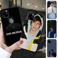 russian rapper og buda phone case for iphone 7 8 plus xr se 2020 13 12 mini 11 pro x xs max silicone soft black cover