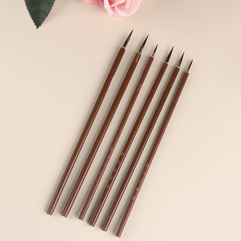 1/3 шт нейлоновые волосы бамбуковые ручки с крючками акварельные кисти для