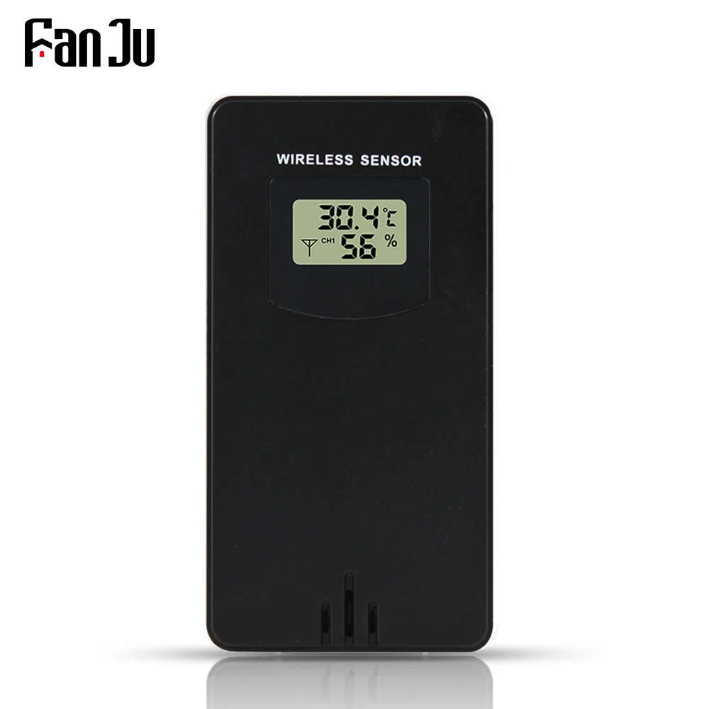 fanju temperature humidity wireless sensor meter hygrometer electronic digital thermometer inoutdoor used with weather stations free global shipping