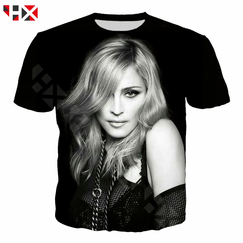 

Popular Singer Madonna Louise Ciccone T Shirt Men Women 3D Print Hip Hop T Shirts Harajuku Streetwear Tops Oversized t-shirt