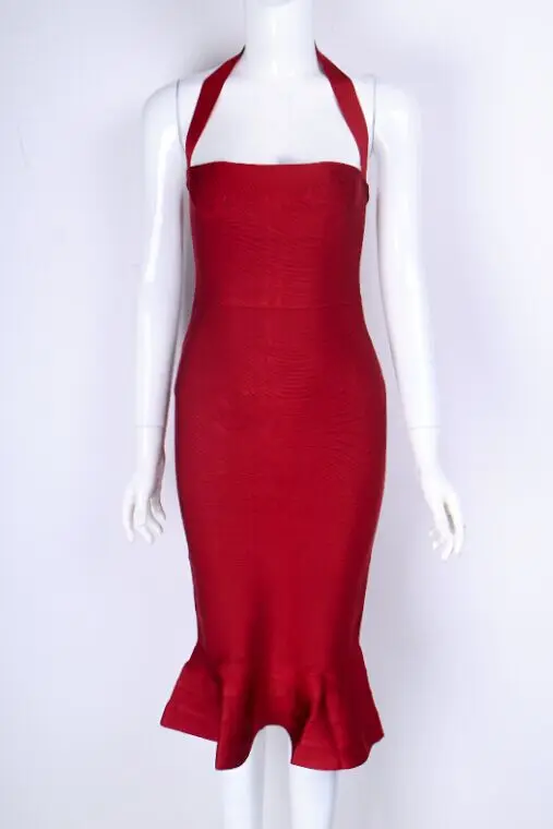 

Ladies Club Ruffles Dresses Fashion Halter Corset Summer Office Women Formal Work Midi Bandage Sexy Bodycon Evening Dresses