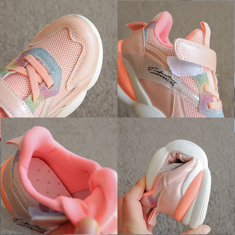

Fashion Children's Sports Shoes 2021 Spring and Autumn All-match Breathable Girls Old Shoes Student Girls Casual Soft Sole Shoes