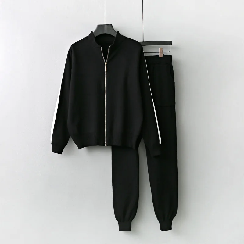 2019 комплект из двух предметов женский свитер трикотажный спортивный костюм