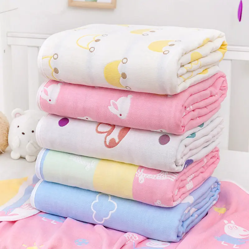 Большой Размеры детское одеяло 6 шестислойное газовое полотенце хлопок банное