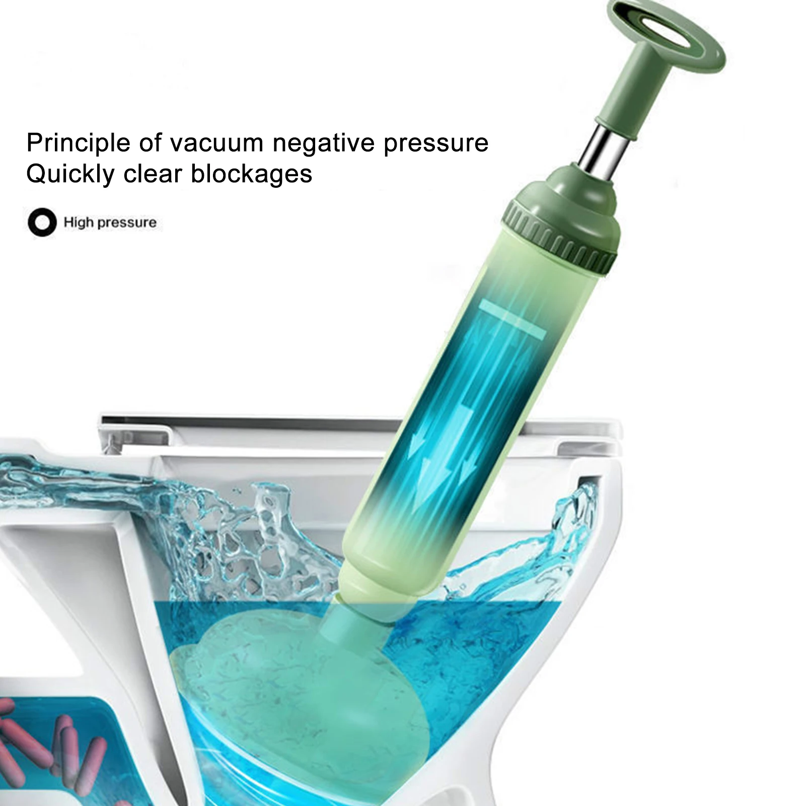 

Powerful Air Cylinder Toilet Plunger Anti Clogging Toilet Cleaner Strong Vacuum Suction For Bathroom Cleaning