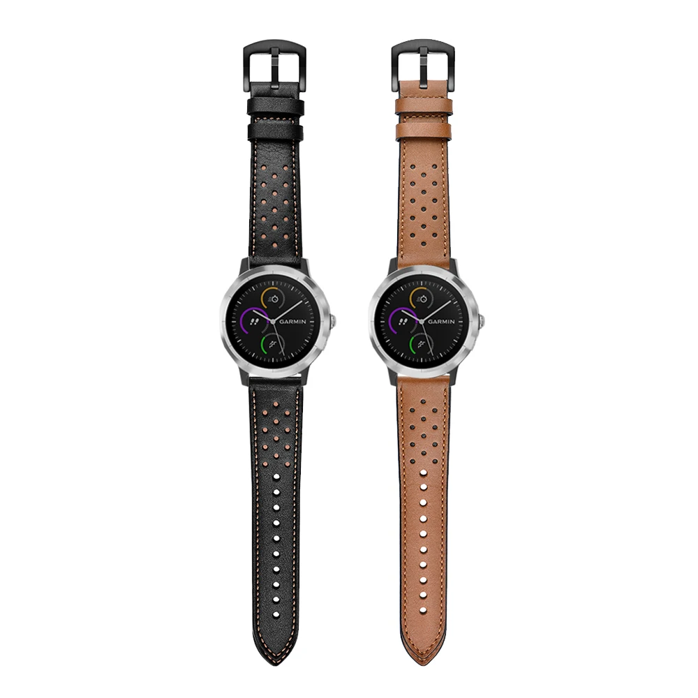 Кожаный ремешок для Garmin Vivoactive 4 3 музыкальный Venu/GarminActive/Vivomove HR Watch Correa Quick Release |