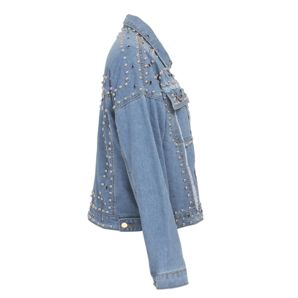 Sisjuly повседневные весенние куртки с заклепками сексуальные модные женские