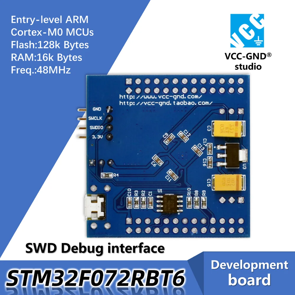 Материнская плата STM32F072RBT6 STM32F072 072RBT6 STM32F0|Демонстрационные стенды| |