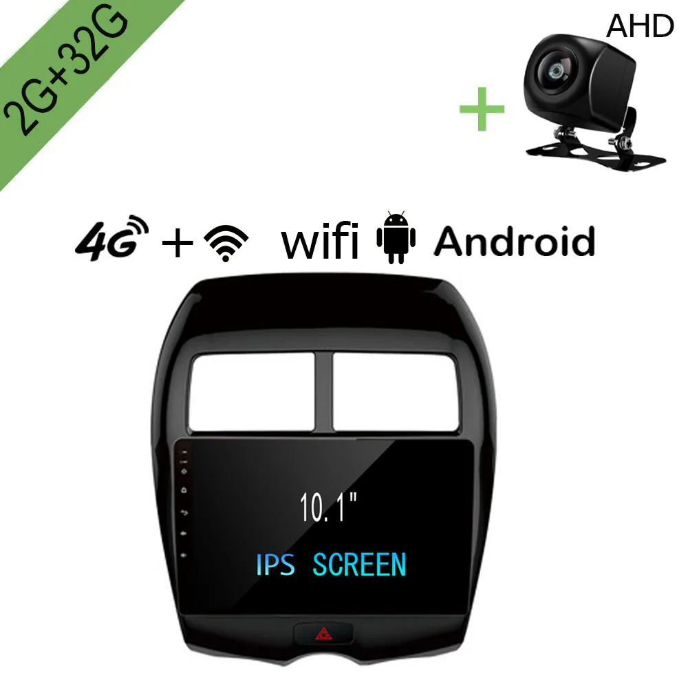 Android автомобильный Dvd gps Мультимедийный проигрыватель для Mitsubishi ASX 2013 2014 2015 2G + 32G 10 1