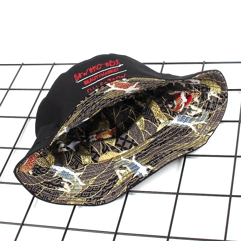 Двусторонние Шапки с золотым тиснением уличная Кепка для мужчин и женщин Панама