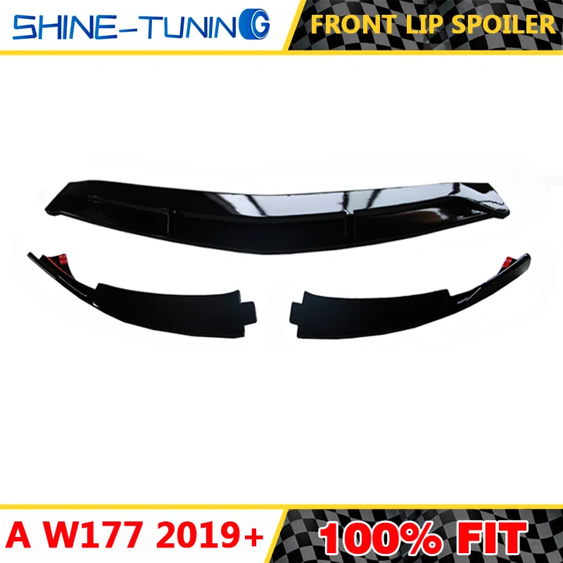 Подходит для mercedes A class W177 A35 A45 2019 передний бампер спойлер протектор A200 A180 w177