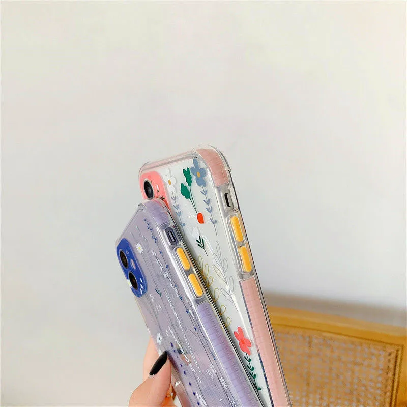 

Luxury 3D Relief Flower Case For iPhone11 Pro Max X XR XS Max 7 8 Plus SE2020 Soft Bumper Transparent Matte PC Back Cover