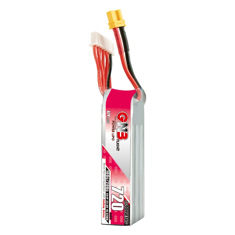 GAONENG-bater&iacute;a Lipo con enchufe de XT30U-F para control remoto, Kit de marco de Tinywhoop, piezas de repuesto, GNB, 22,8 V, 720mAh, 6S, 100C/200C, HV, 1-5 uds.-4