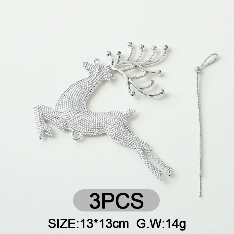 3 шт./лот золотые серебряные красные милые олени подвесные украшения для