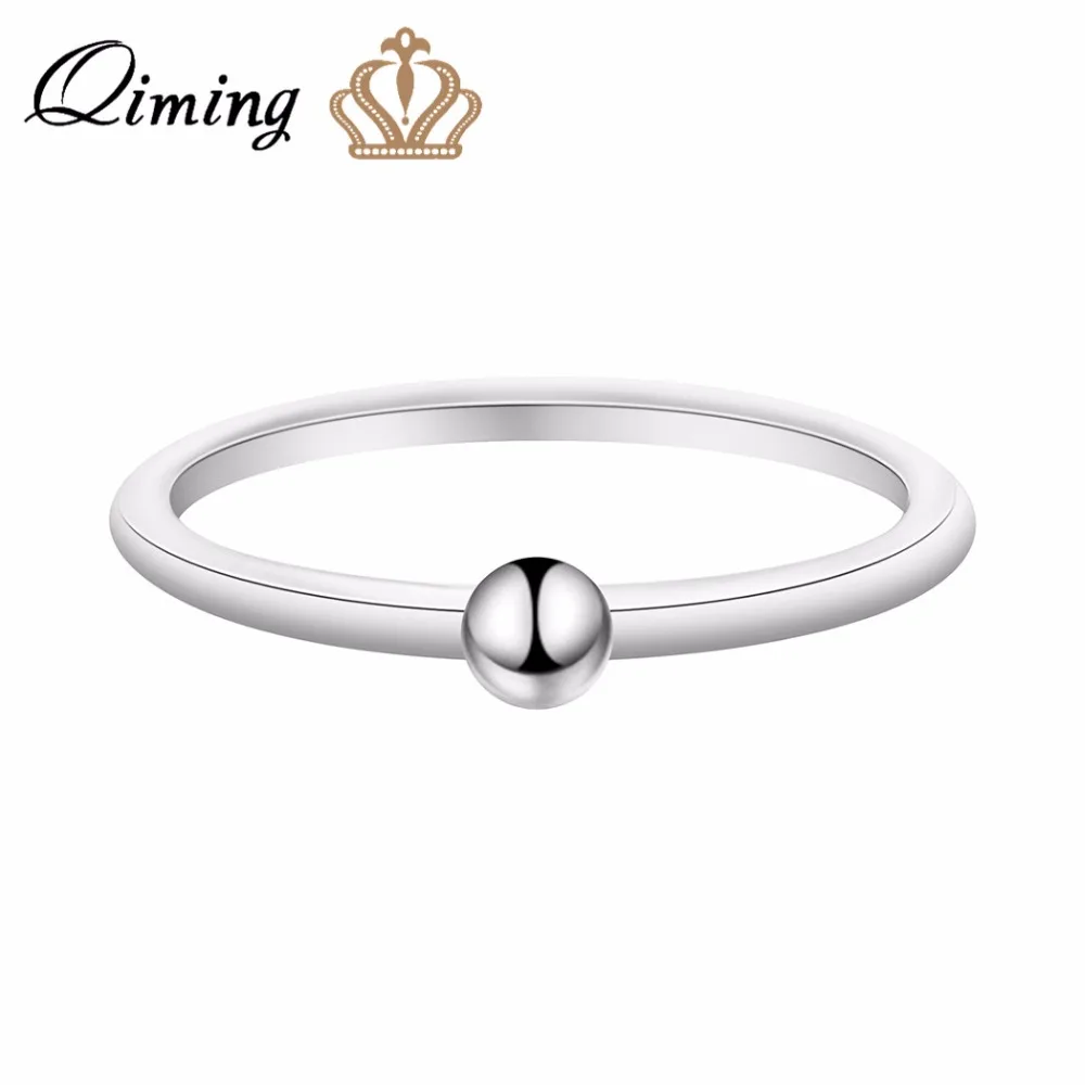 QIMING миди Простые Кольца для женщин золотые шорты девочек конфеты цветные плоские