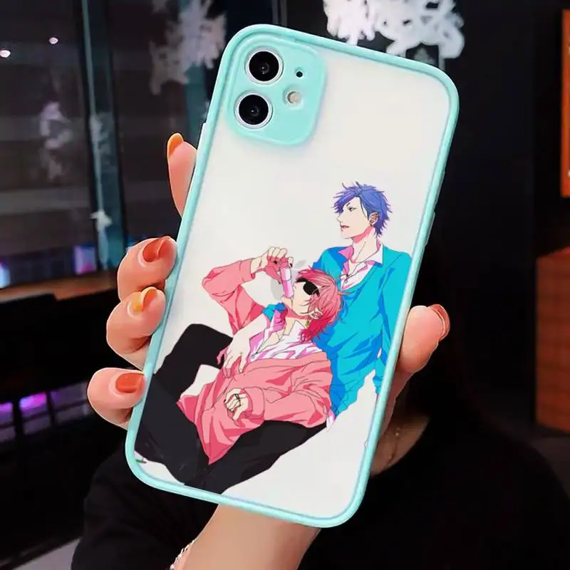 

Yarichin bitch Club Anime Phone Cases Matte transparent For blue iPhone 12 Mini 11 Pro XR XS Max 7 8 Plus X Back Cover