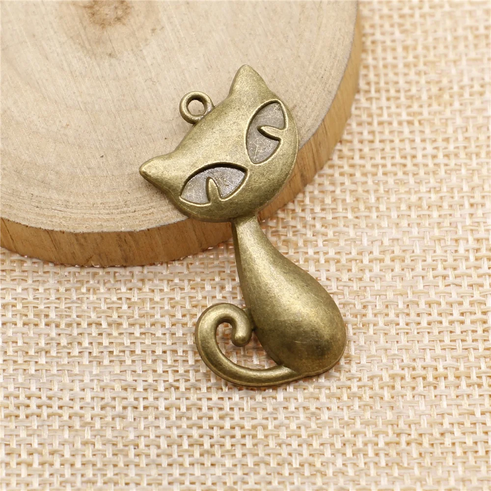 50 шт., подвеска в виде кошки, 39 х32 мм