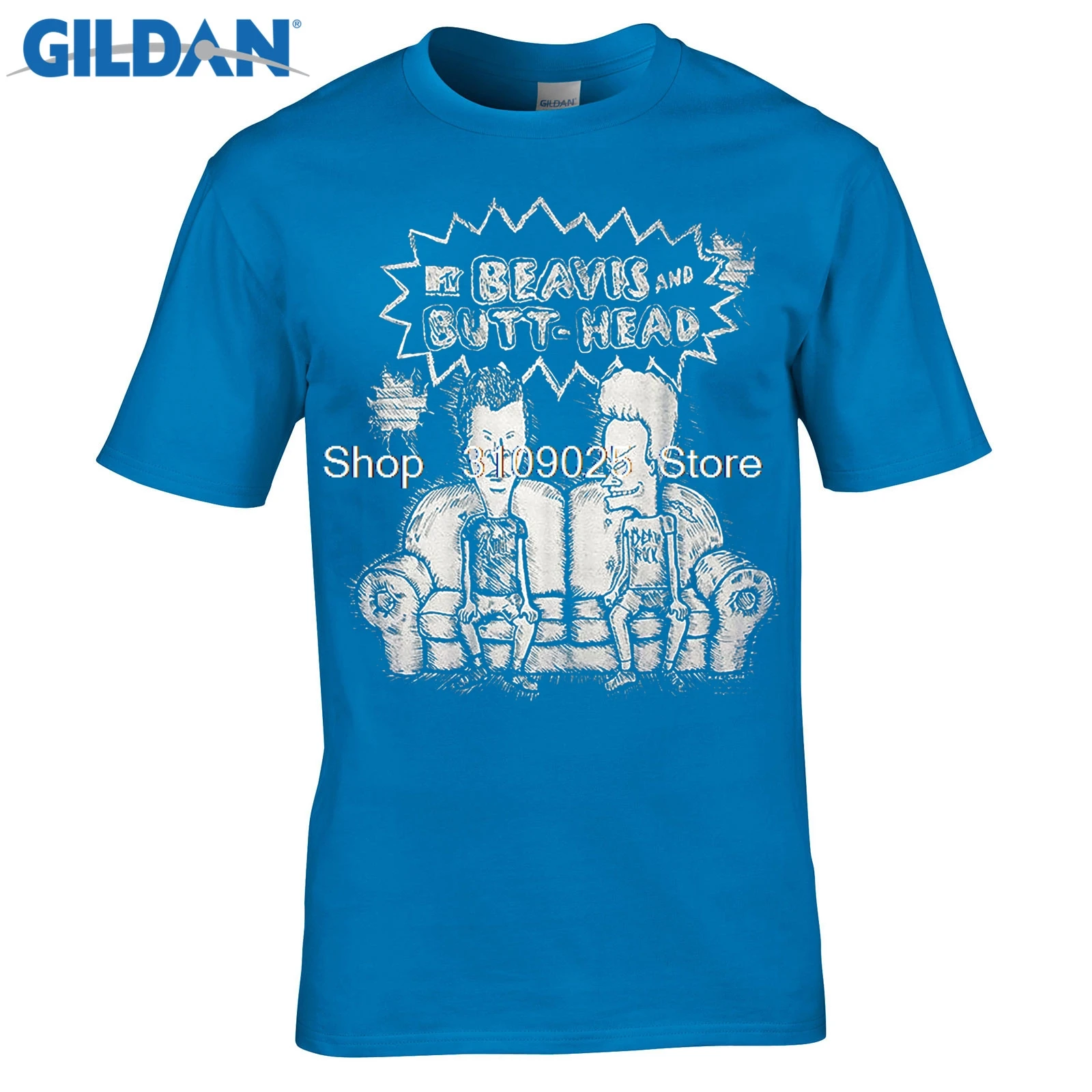 Men Fashion Brand T Shirt New Short Sleeve Round Collar Mens Shirts Beavis And Butthead Couch Sketch t-shirt | Мужская одежда