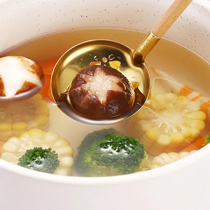 

2Pcs Soup Spoon Household Hot Pot Colander Soup Spoon High-End Japanese Cuisine Spoon Ramen Small Soup Spoon