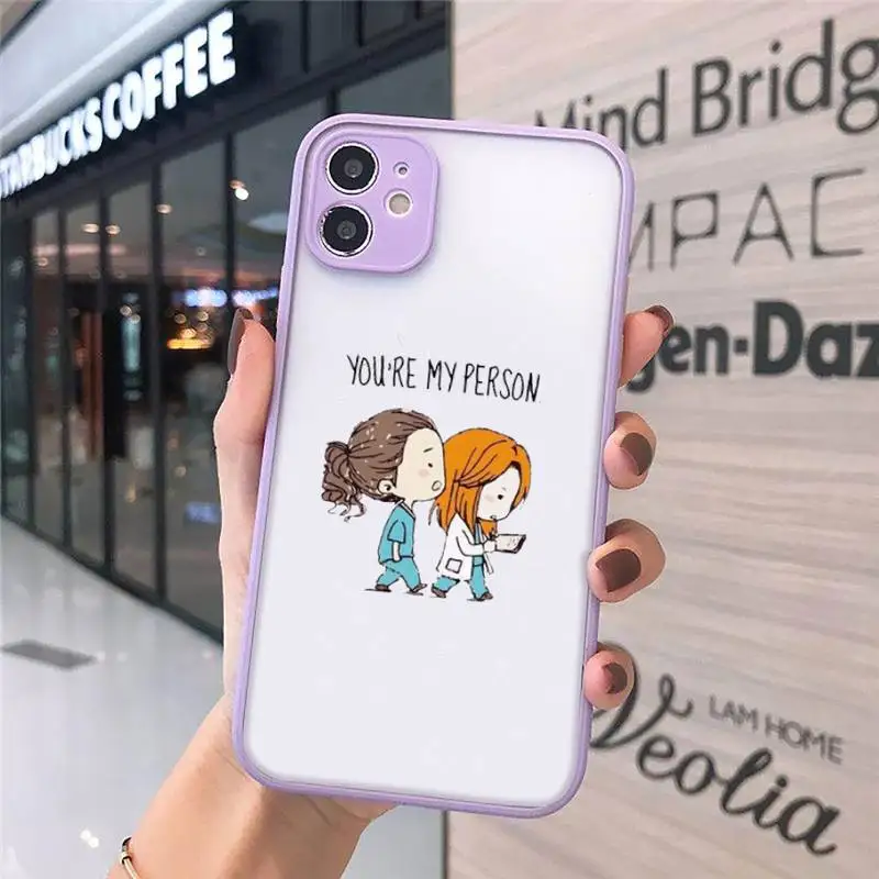 

Medicine Doctor Nurse Phone Case purple matte transparent For iPhone 7 8 x xs xr 11 12 pro plus max mini Clear Funda