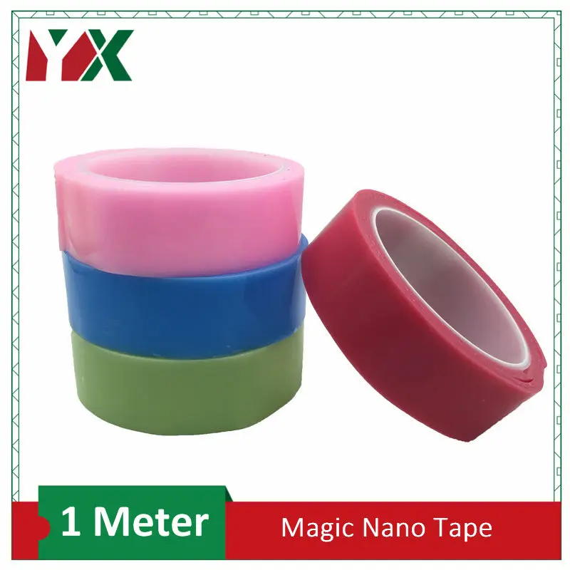 YX Nano Tape Волшебная самоклеящаяся лента многоразовая бесследная двухсторонняя Съемная наклейка прозрачная Водонепроницаемая моющаяся многоразовая 1 м