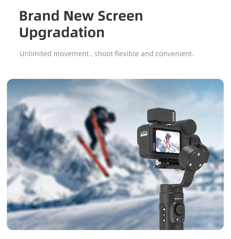 Шарнирный стабилизатор для экшн-камеры INKEE FALCON Plus OSMO Insta360 GoPro Hero 10 9/8/7/6/5 3-осевой