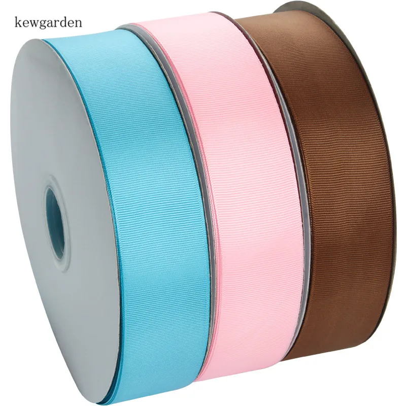 Kewgarden тканевая лента для упаковки Grosgrain ленты 1," 38 мм DIY цветок волос бант в качестве аксессуара вручную изготовленная лента 100 ярдов