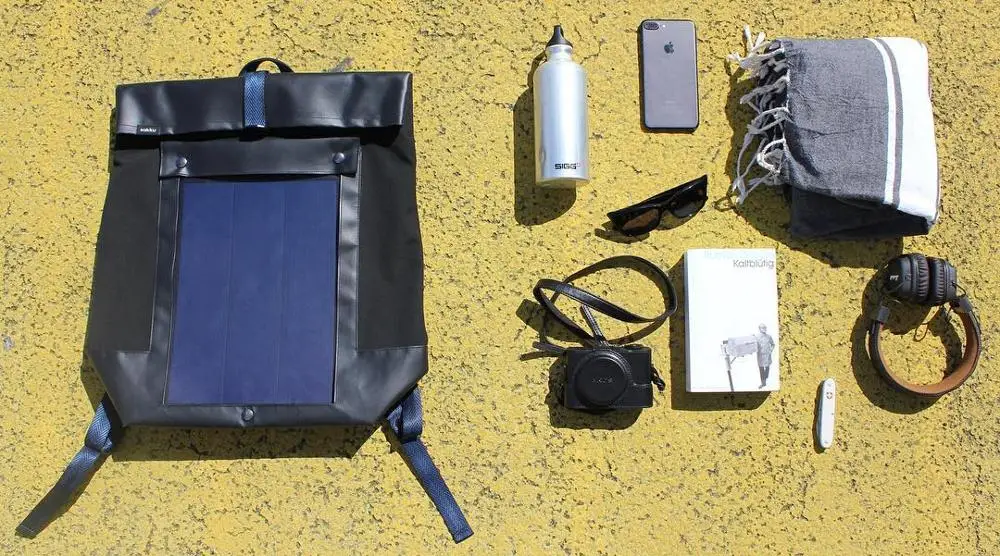 Customized portable backpack charger in olive brown 7 Watt water resistant solar panel Charge all Smartphones and USB | Компьютеры и