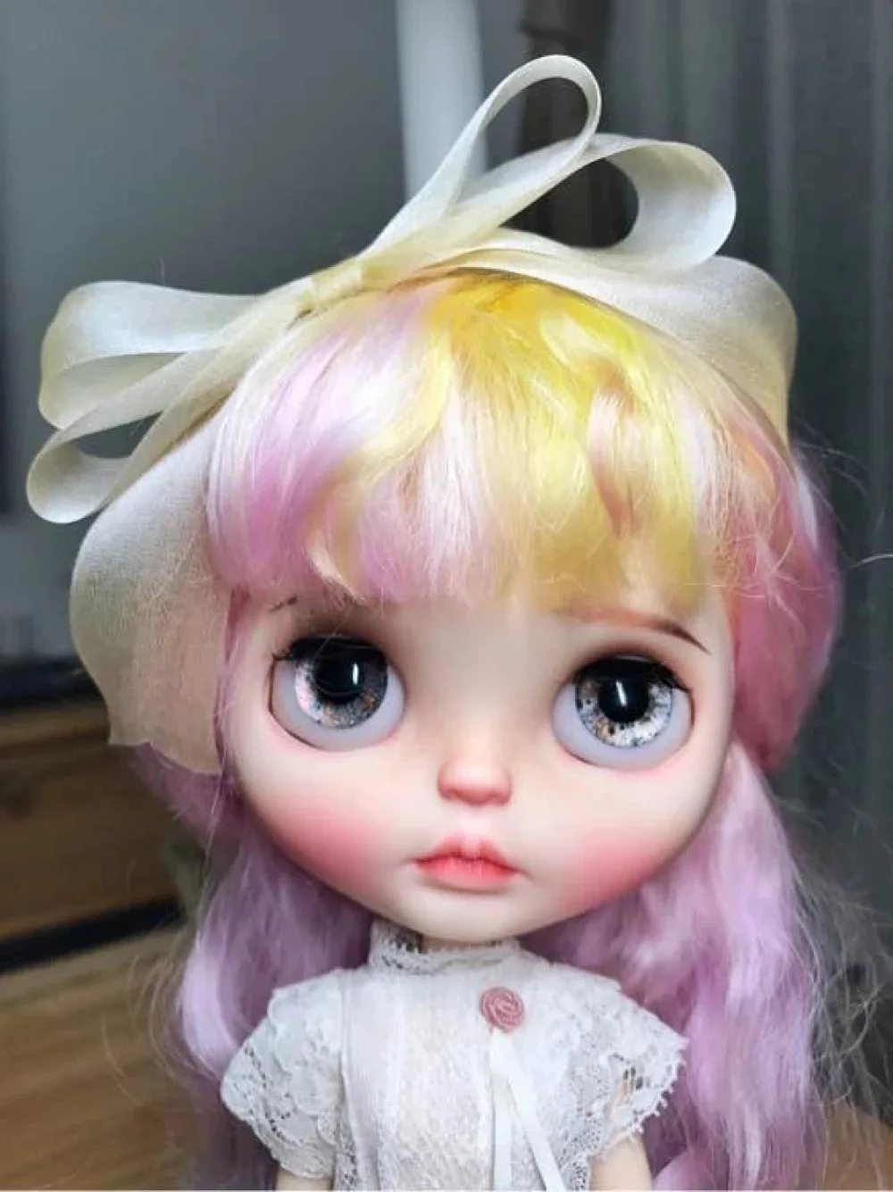 Шарнирная кукла blyth ICY 19 с макияжем лицом белой кожей волосами подарок для девушки
