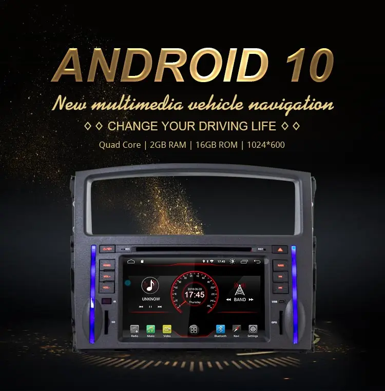 JDASTON Android 10,0 автомобильный dvd-плеер для Mitsubishi Pajero V97 V93 2006-2011 Мультимедиа gps навигация 2 Din автомагнитола ips стерео
