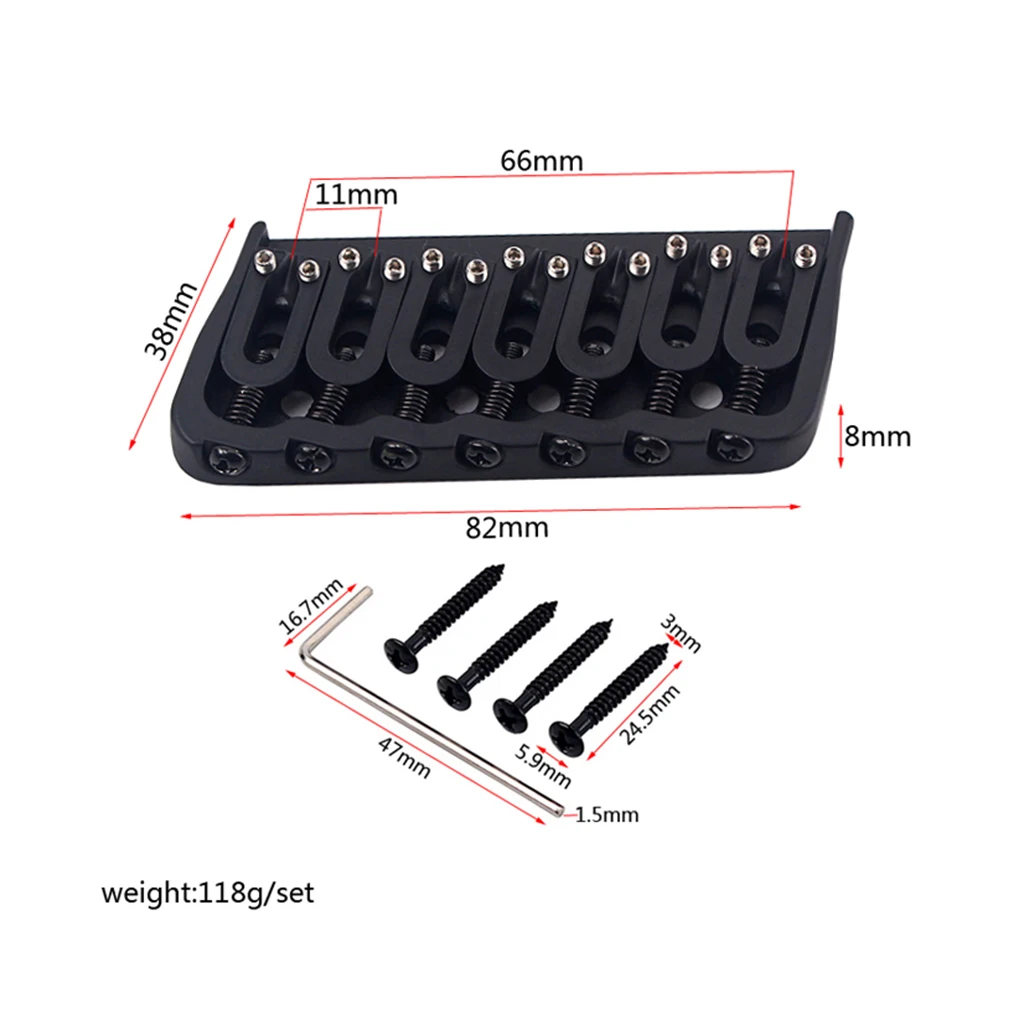 

A Set 7 String Saddle Tremolo Bridge for Electric Guitar Heavy Thickened Base