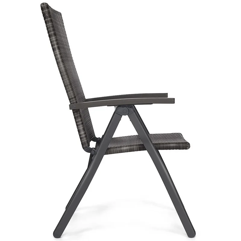 Регулируемые складные уличные плетеные портативные стулья из ротанга 2 шт.