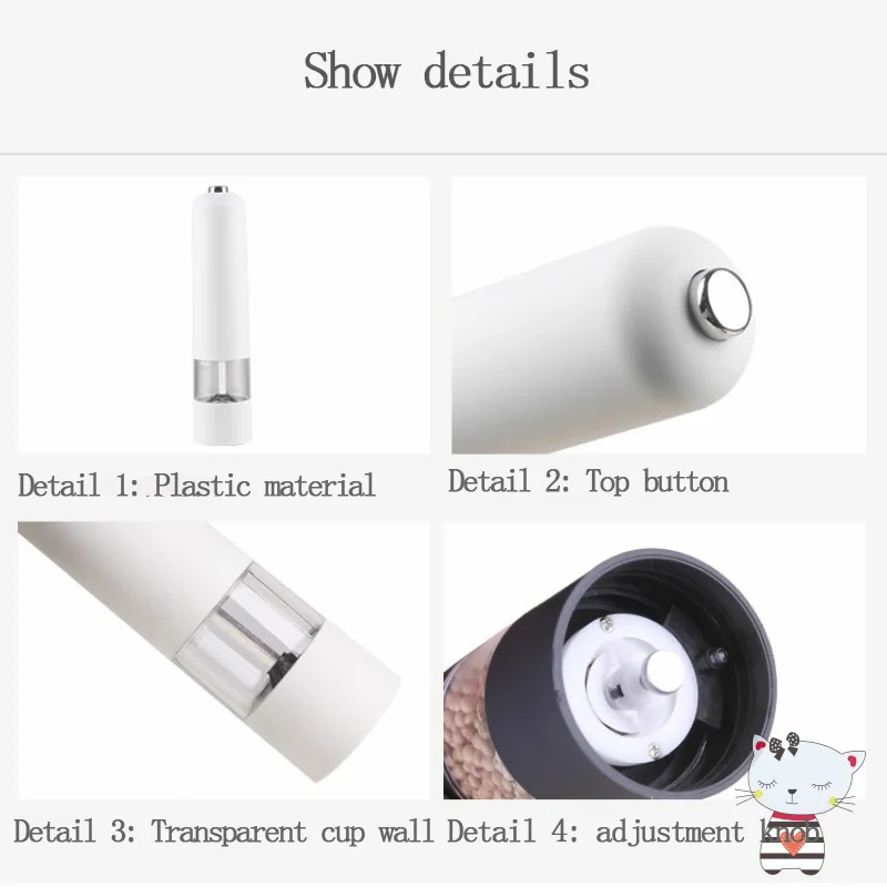 Бытовые кухонные Электрический дробилка для черного перца кунжута перец