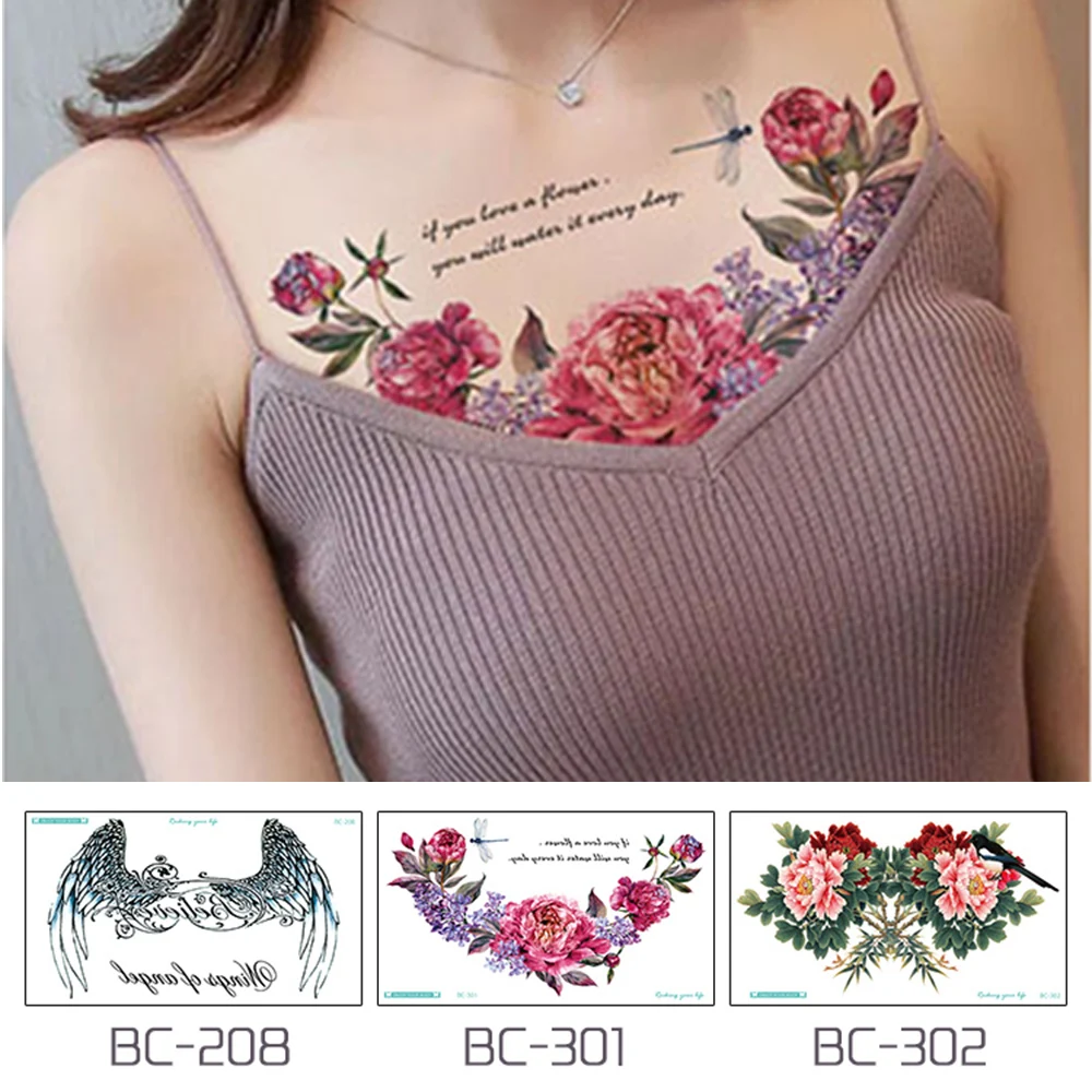 Модные одноразовые татуировки 40 стилей водостойкие с защитой от пота|Временные