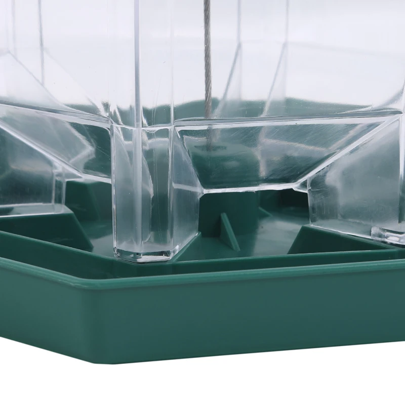 Bird Food Container Outdoor Green Feeder Plastic Hanging Waterproof Pet Supplies Garden Decoration | Дом и сад