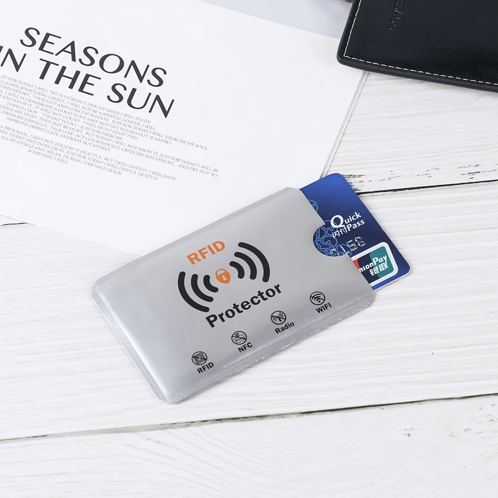 10 шт Противоугонный с защитой от RFID, для карт протектор рукав для предотвращения сканирования неавторизованного сканирования держателя карты аксессуары