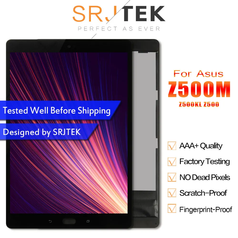 

SRJTEK For ASUS ZenPad 3S 10 Z500M P027 Z500KL P001 Z500 LCD Display Matrix Touch Screen Digitizer Sensor Tablet PC Assembly