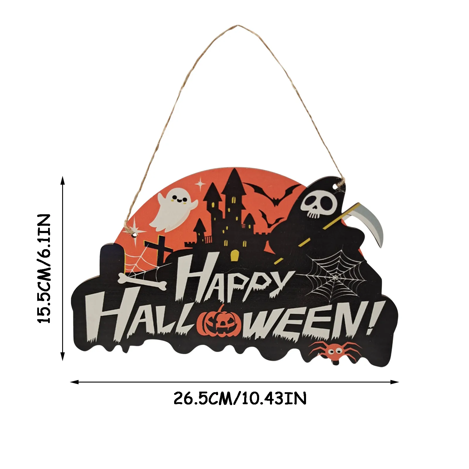 

1pc Halloween Wooden Pendant Ornaments Party Scene Home Decor Garden Decoration Outdoor Jardineria Decoracion