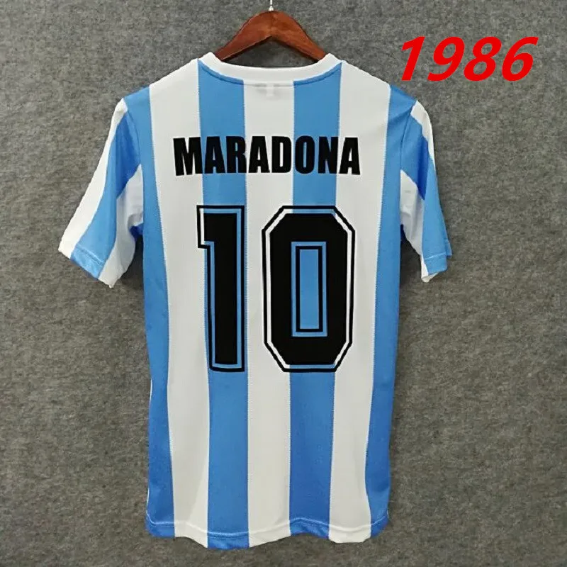 

Классическая футболка 1986, футболка Аргентины, Мужская футболка 86 MARADONA