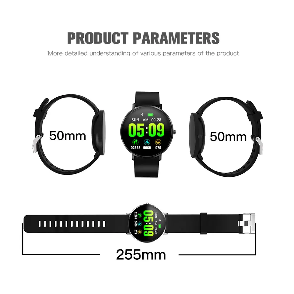 

Smart Watch Heart Rate Blood Pressure Sleep Monitor Multi-Sports Mode Waterproof Smartwatch For Android HUAWEI IOS
