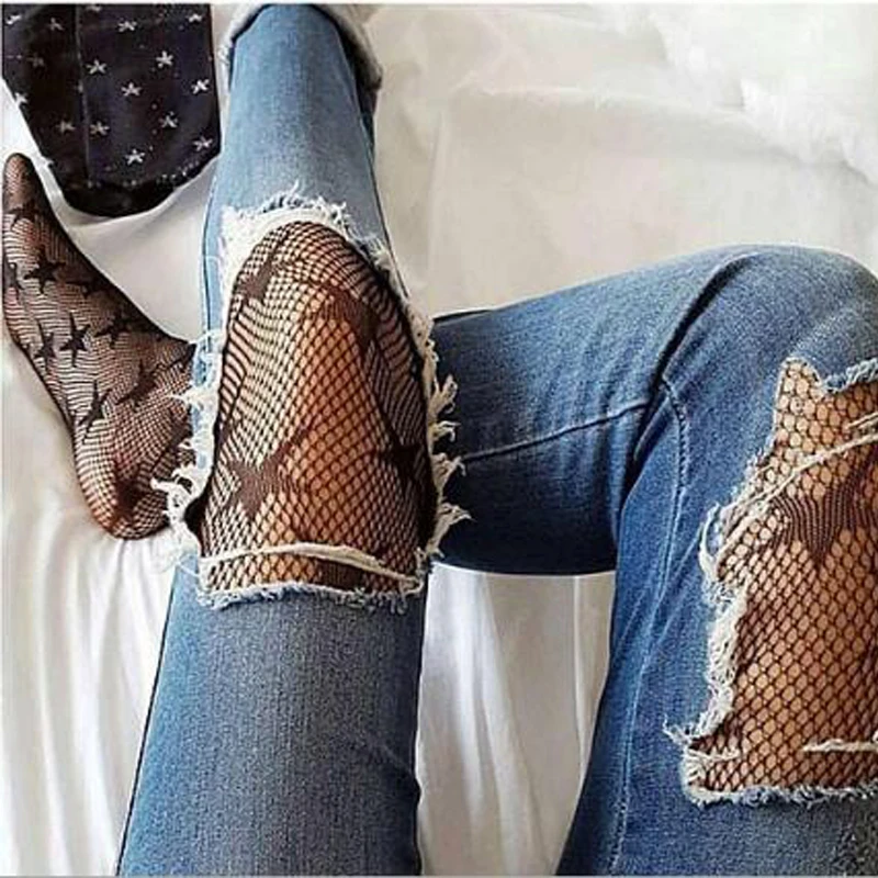 Новинка европейский стиль новые модные красивые носочки сетчатые колготки с